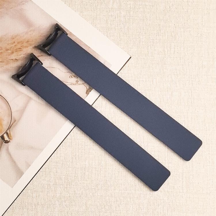 For Xiaomi Smart Band 10 / 9 / 8 Lychee Texture Soft Magnetic Silicone Watch Band