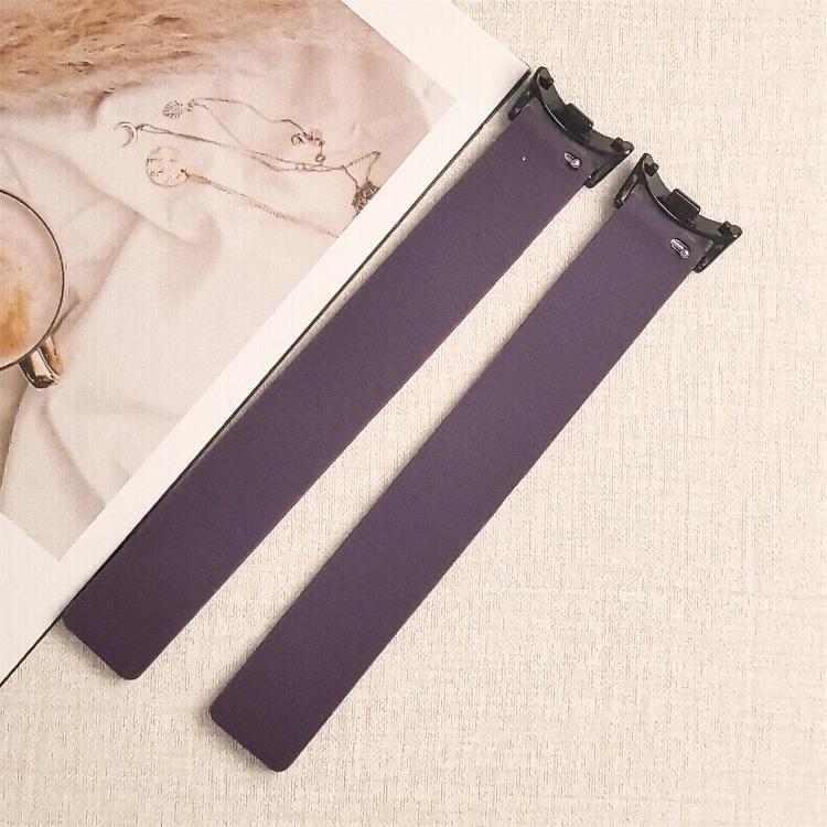 For Xiaomi Smart Band 10 / 9 / 8 Lychee Texture Soft Magnetic Silicone Watch Band