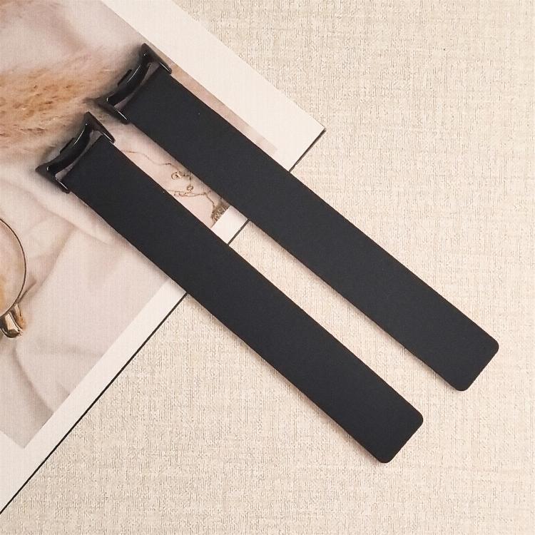 For Xiaomi Smart Band 10 / 9 / 8 Lychee Texture Soft Magnetic Silicone Watch Band