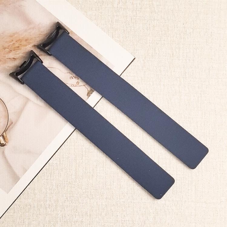 For Xiaomi Smart Band 10 / 9 / 8 Lychee Texture Soft Magnetic Silicone Watch Band