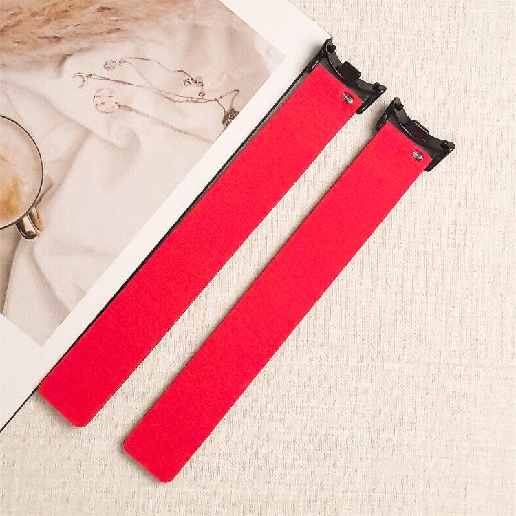 For Xiaomi Smart Band 10 / 9 / 8 Lychee Texture Soft Magnetic Silicone Watch Band