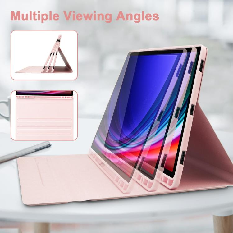 For Samsung Galaxy Tab A9+ Magnetic Gradient Keyboard Silicone Full Cover Leather Case