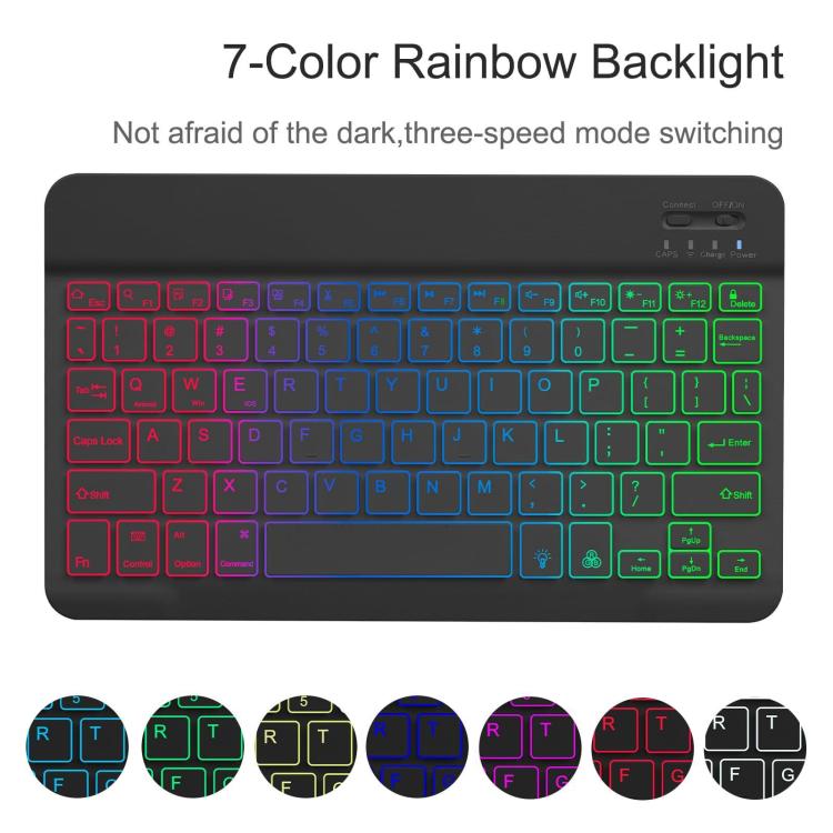 For Samsung Galaxy Tab A9+ Magnetic Gradient Keyboard Silicone Full Cover Leather Case