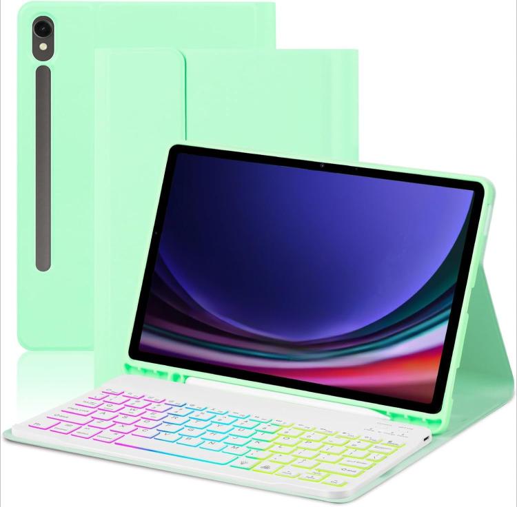 For Samsung Galaxy Tab A9+ Magnetic Detachable 3-Color Gradient Backlit Keyboard Tablet Case