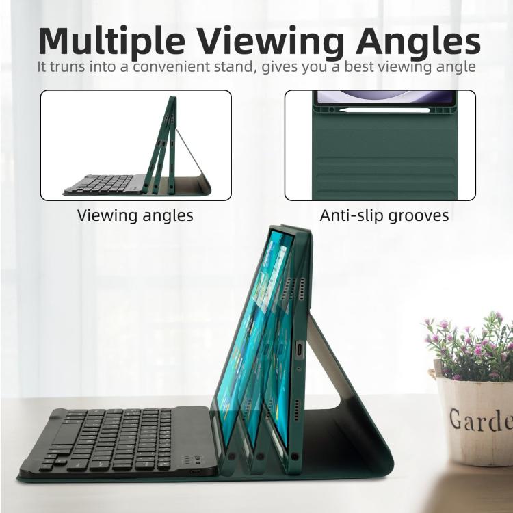 For Samsung Galaxy Tab A9+ Magnetic Detachable 3-Color Gradient Backlit Keyboard Tablet Case