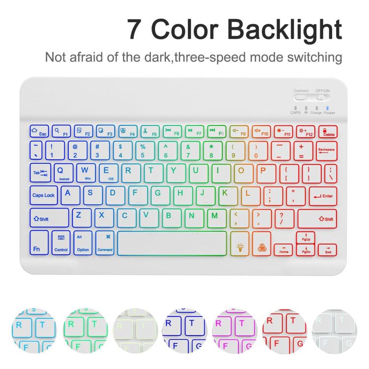 For Samsung Galaxy Tab A9+ Magnetic Detachable 3-Color Gradient Backlit Keyboard Tablet Case