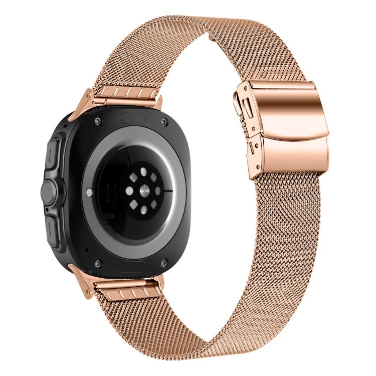 For Samsung Galaxy Watch Ultra 47mm / Ultra 2025 Turtle Buckle Milanese Metal Watch Band