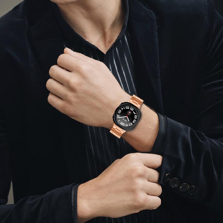 For Samsung Galaxy Watch Ultra 47mm / Ultra 2025 Three Beads Stainless Steel Watch Band