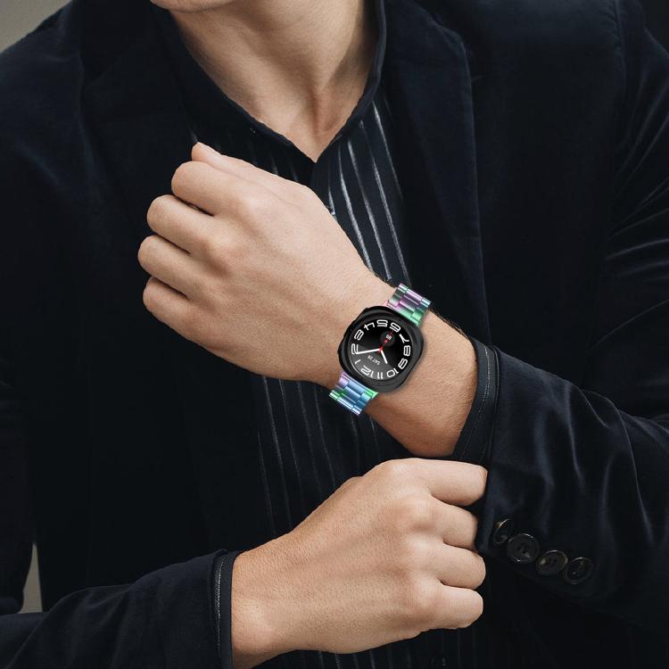 For Samsung Galaxy Watch Ultra 47mm / Ultra 2025 Three Beads Stainless Steel Watch Band