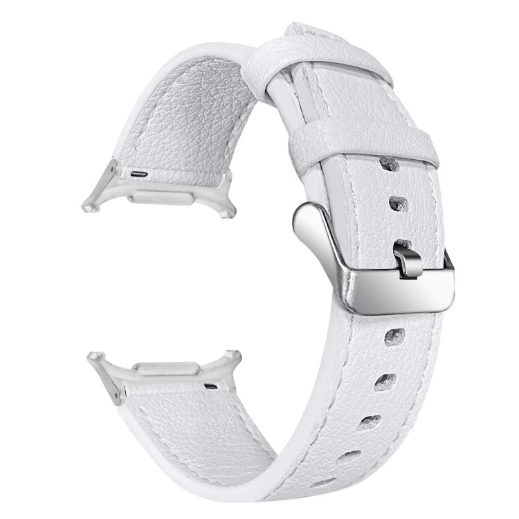 For Samsung Galaxy Watch Ultra 47mm / Ultra 2025 Dual Sides Lychee Genuine Leather Watch Band