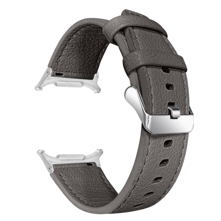 For Samsung Galaxy Watch Ultra 47mm / Ultra 2025 Dual Sides Lychee Genuine Leather Watch Band