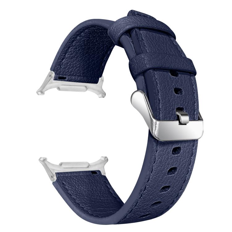 For Samsung Galaxy Watch Ultra 47mm / Ultra 2025 Dual Sides Lychee Genuine Leather Watch Band