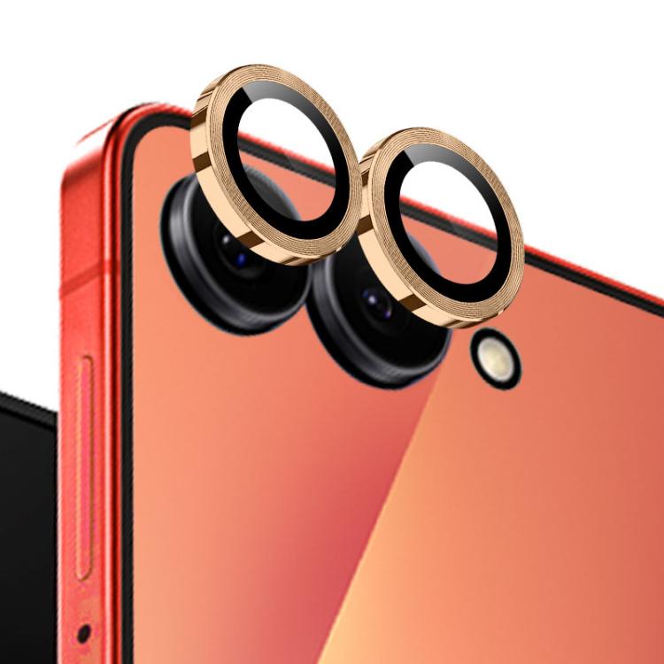 For Samsung Galaxy Z Flip7 5G NORTHJO Camera Lens Protector CD Metal Ring Tempered Glass Film