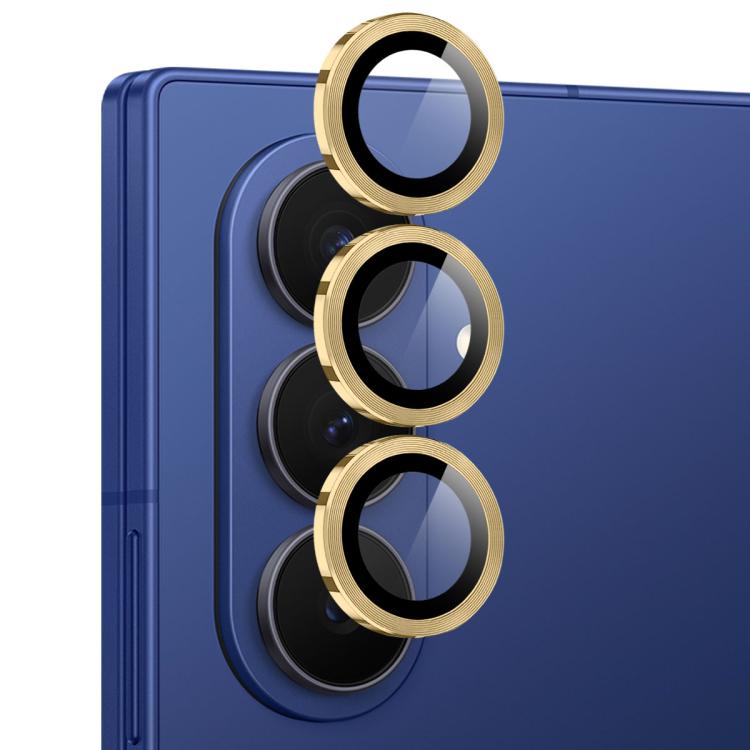 For Samsung Galaxy Z Fold7 5G NORTHJO Camera Lens Protector CD Metal Ring Tempered Glass Film