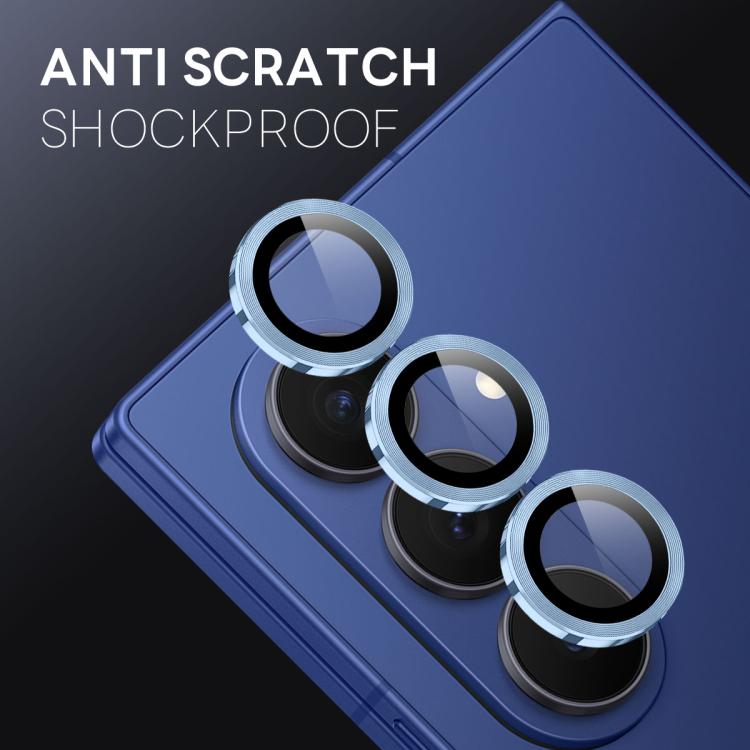 For Samsung Galaxy Z Fold7 5G NORTHJO Camera Lens Protector CD Metal Ring Tempered Glass Film