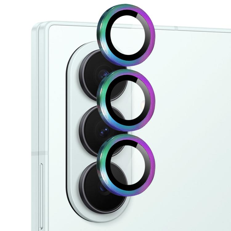 For Samsung Galaxy Z Fold7 5G NORTHJO Camera Lens Protector CD Metal Ring Tempered Glass Film
