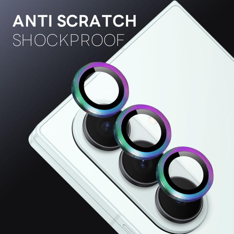 For Samsung Galaxy Z Fold7 5G NORTHJO Camera Lens Protector CD Metal Ring Tempered Glass Film