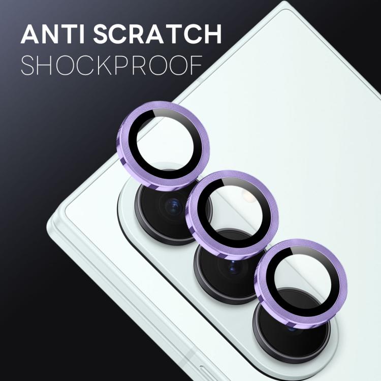 For Samsung Galaxy Z Fold7 5G NORTHJO Camera Lens Protector CD Metal Ring Tempered Glass Film