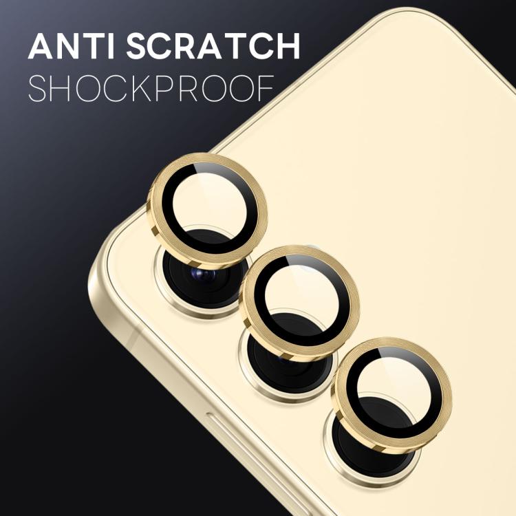 For Samsung Galaxy S25 FE 5G NORTHJO Camera Lens Protector CD Metal Ring Tempered Glass Film