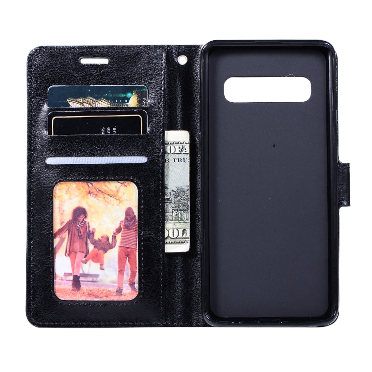 Crazy Horse Texture Horizontal Flip Leather Case with Holder & Card Slots & Wallet & Photo Frame for Galaxy S10