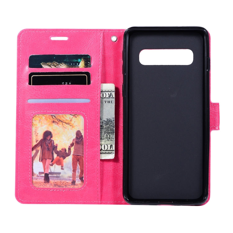 Crazy Horse Texture Horizontal Flip Leather Case with Holder & Card Slots & Wallet & Photo Frame for Galaxy S10