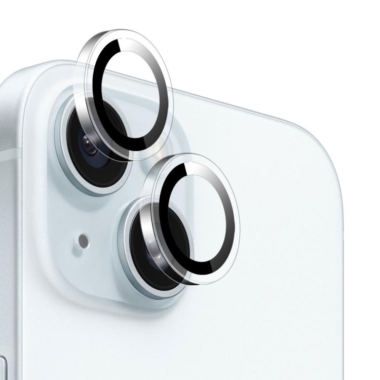 For iPhone 15 / 15 Plus NORTHJO Camera Lens Protector Clear Ring Tempered Glass Film - Clear
