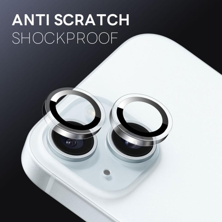 For iPhone 15 / 15 Plus NORTHJO Camera Lens Protector Clear Ring Tempered Glass Film - Clear