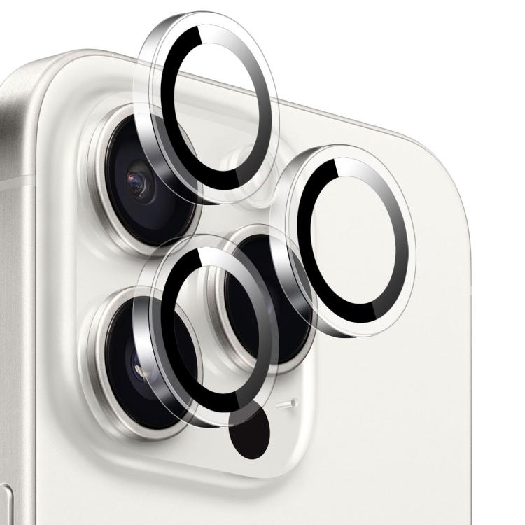 For iPhone 15 Pro / 15 Pro Max NORTHJO Camera Lens Protector Clear Ring Tempered Glass Film - Clear