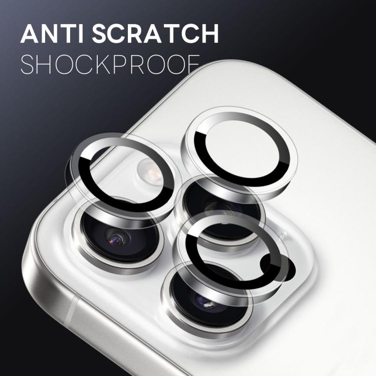 For iPhone 15 Pro / 15 Pro Max NORTHJO Camera Lens Protector Clear Ring Tempered Glass Film - Clear