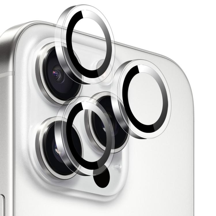 For iPhone 16 Pro / 16 Pro Max NORTHJO Camera Lens Protector Clear Ring Tempered Glass Film - Clear
