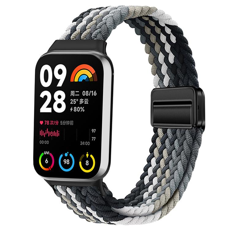 For Xiaomi Band  10 Pro / Redmi Watch 6 / 5 Slim Magnetic Buckle Braided Loop Watch Band - Black Cochineal