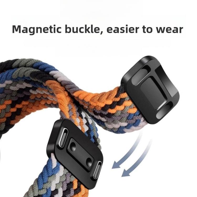 For Xiaomi Band  10 Pro / Redmi Watch 6 / 5 Slim Magnetic Buckle Braided Loop Watch Band - Black Cochineal