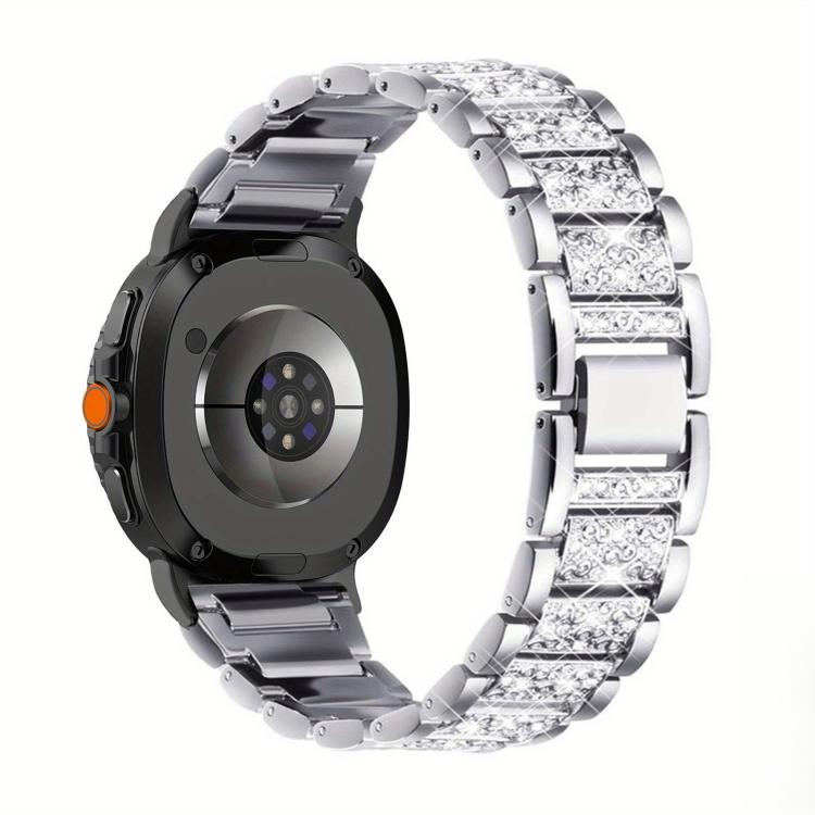 For Samsung Galaxy Watch8 / Watch8 Classic Triple Beads Diamond Metal Watch Band