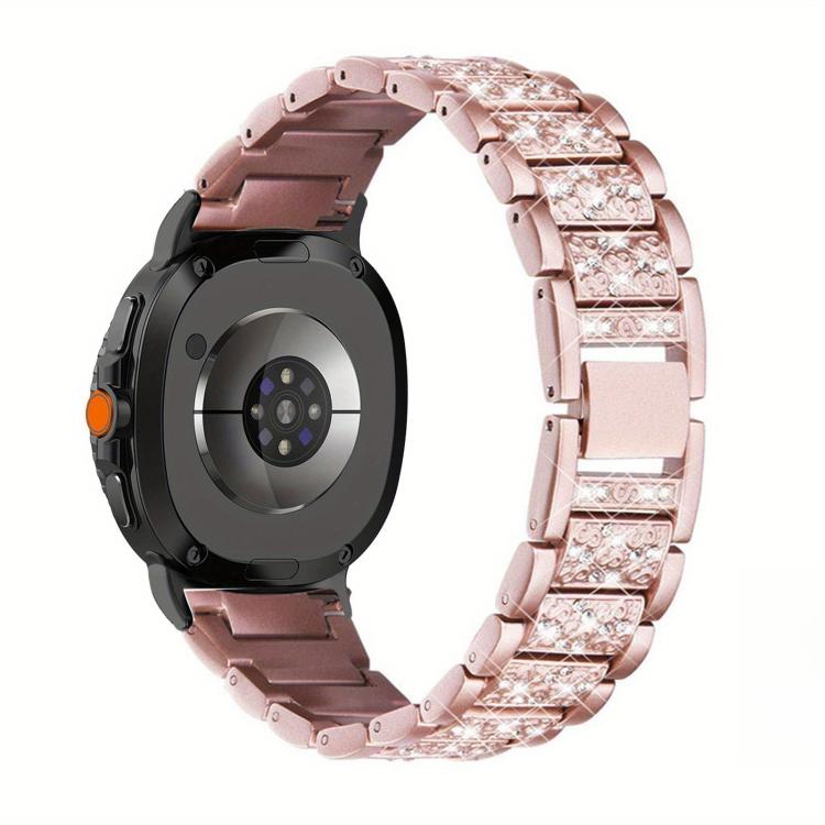 For Samsung Galaxy Watch8 / Watch8 Classic Triple Beads Diamond Metal Watch Band