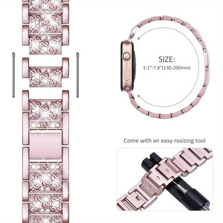 For Samsung Galaxy Watch8 / Watch8 Classic Triple Beads Diamond Metal Watch Band