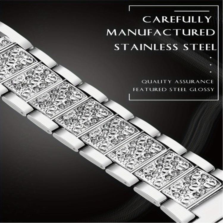 For Samsung Galaxy Watch8 / Watch8 Classic Triple Beads Diamond Metal Watch Band