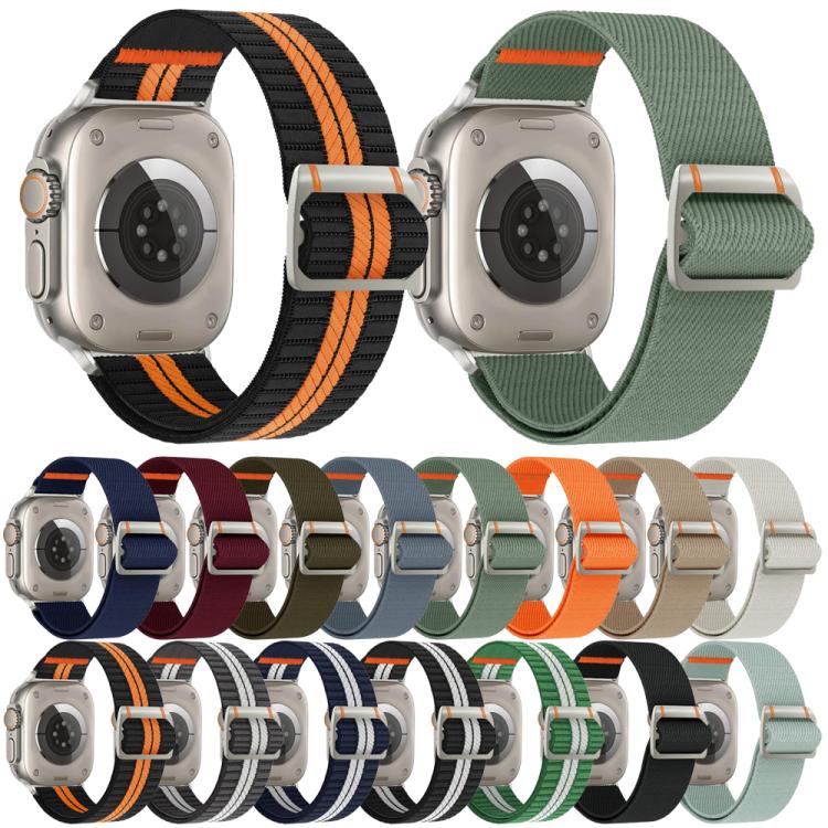 For Apple Watch 46mm / 49mm / 45mm / 44mm Watchman Mechanical Buckle Nylon Watch Band