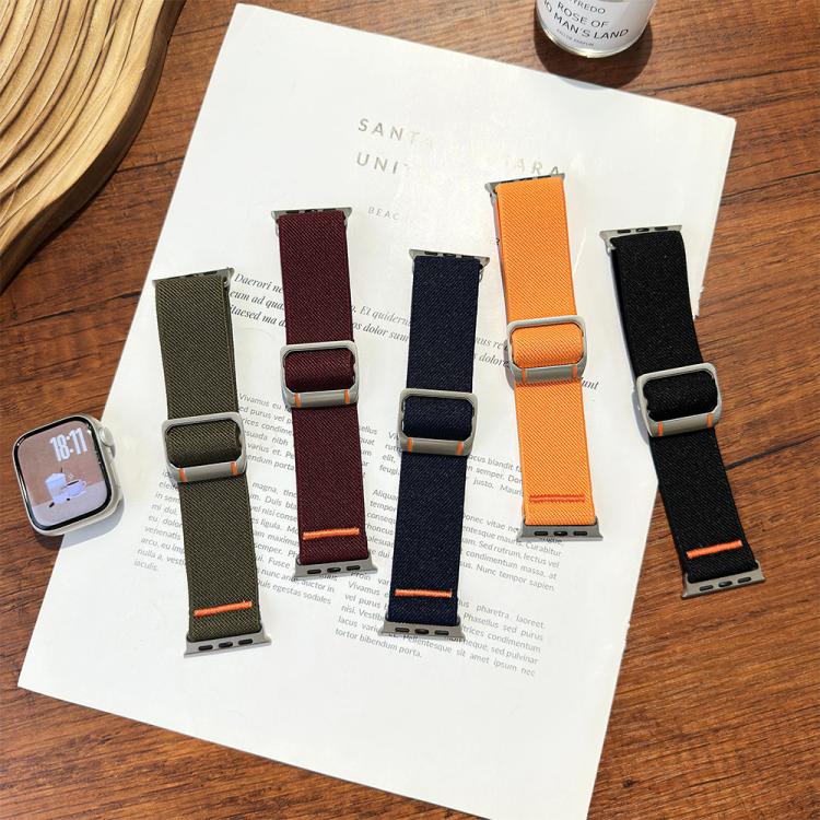 For Apple Watch 42mm / 41mm / 40mm / 38mm Watchman Mechanical Buckle Nylon Watch Band