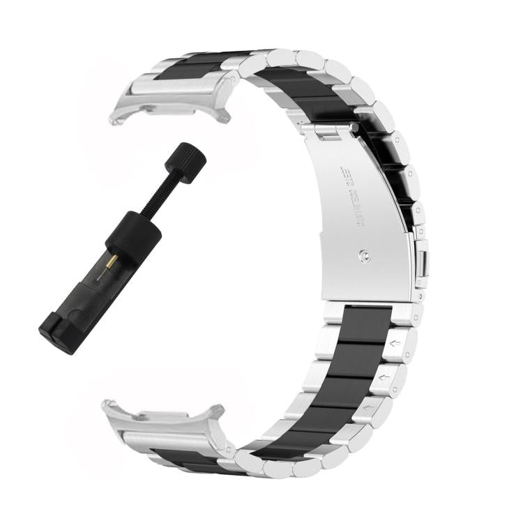 For Samsung Galaxy Watch8 / Watch8 Classic Three Beads Stainless Steel Watch Band with Removal Tool
