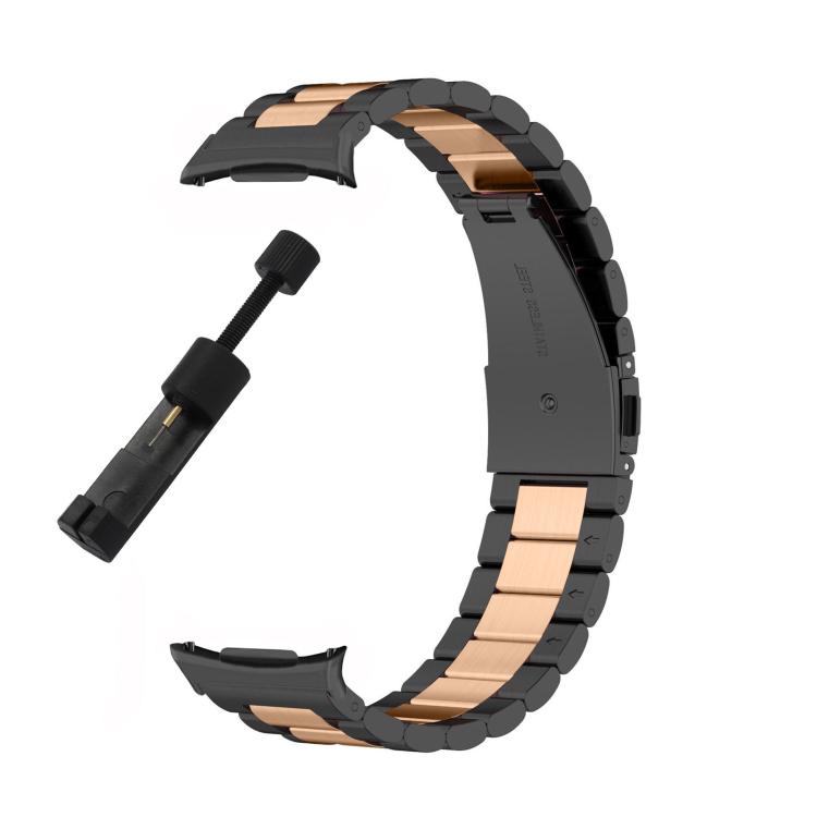 For Samsung Galaxy Watch8 / Watch8 Classic Three Beads Stainless Steel Watch Band with Removal Tool