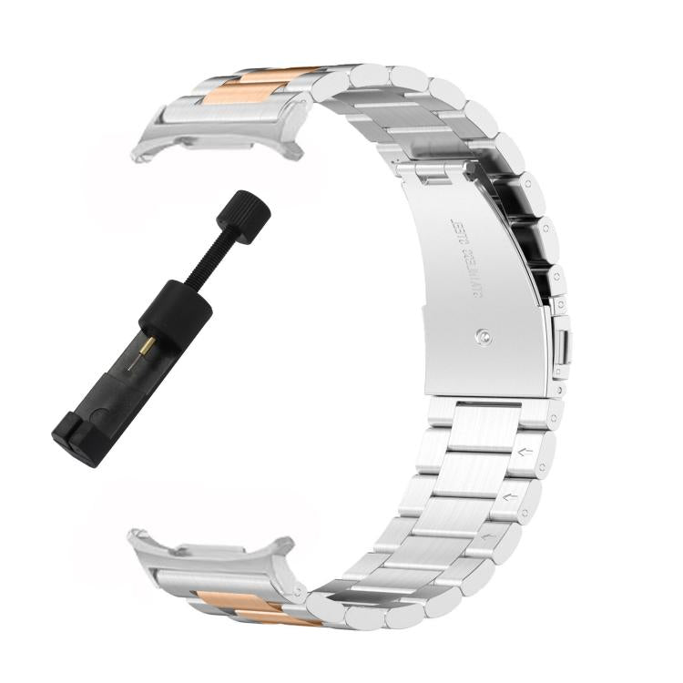 For Samsung Galaxy Watch8 / Watch8 Classic Three Beads Stainless Steel Watch Band with Removal Tool