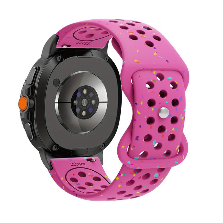 For Samsung Galaxy Watch8 / Watch8 Classic Eco-Friendly Granular Colorful Dots Silicone Watch Band