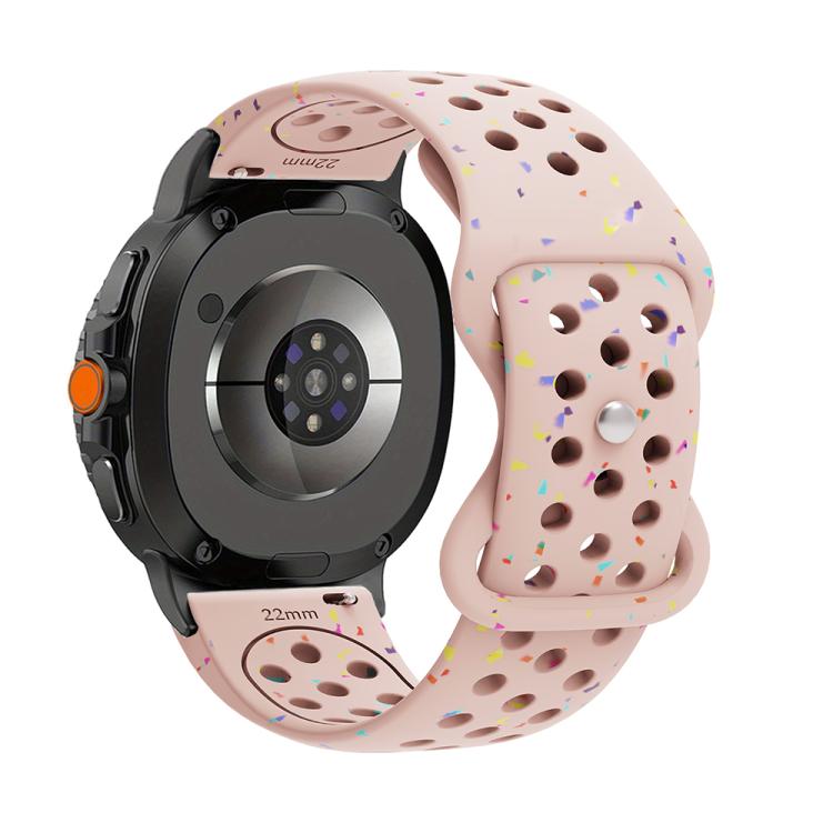 For Samsung Galaxy Watch8 / Watch8 Classic Eco-Friendly Granular Colorful Dots Silicone Watch Band