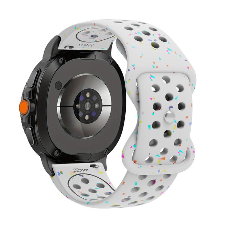 For Samsung Galaxy Watch8 / Watch8 Classic Eco-Friendly Granular Colorful Dots Silicone Watch Band