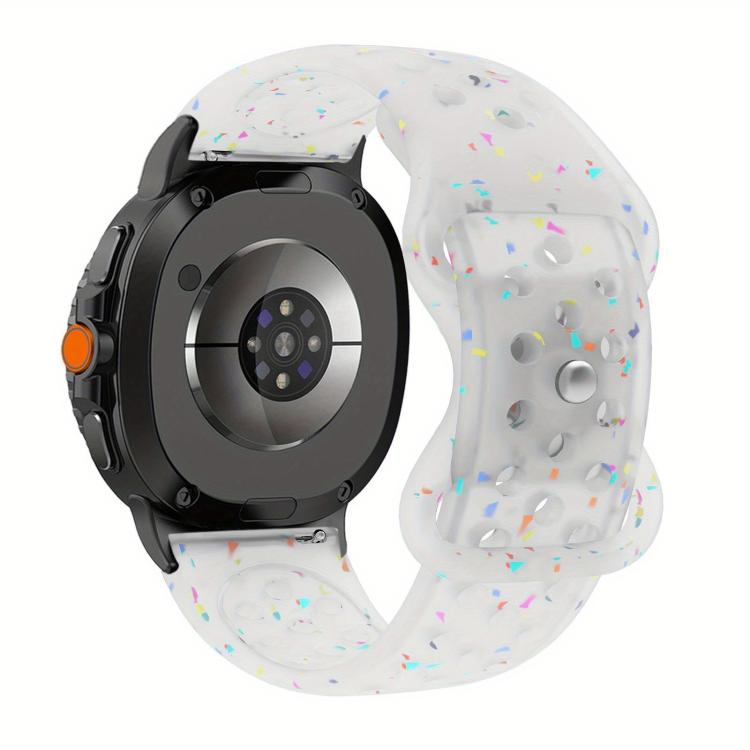 For Samsung Galaxy Watch8 / Watch8 Classic Eco-Friendly Granular Colorful Dots Silicone Watch Band