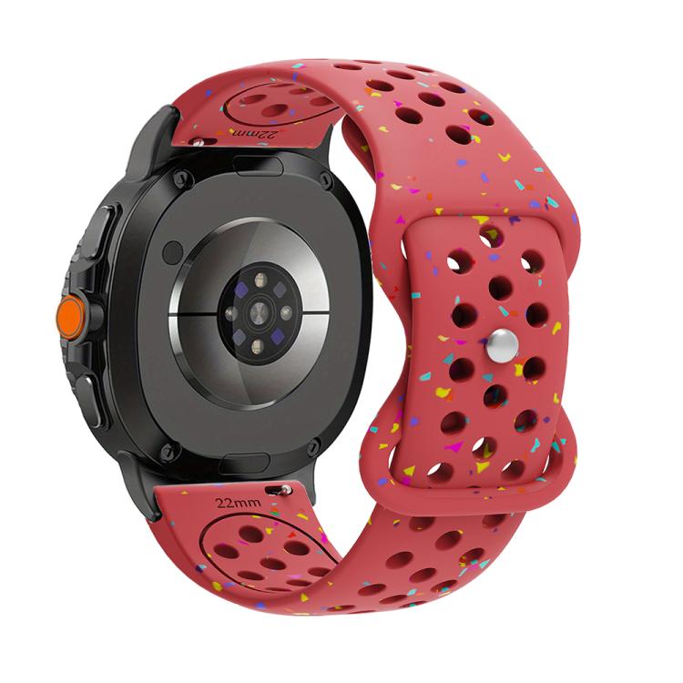 For Samsung Galaxy Watch8 / Watch8 Classic Eco-Friendly Granular Colorful Dots Silicone Watch Band