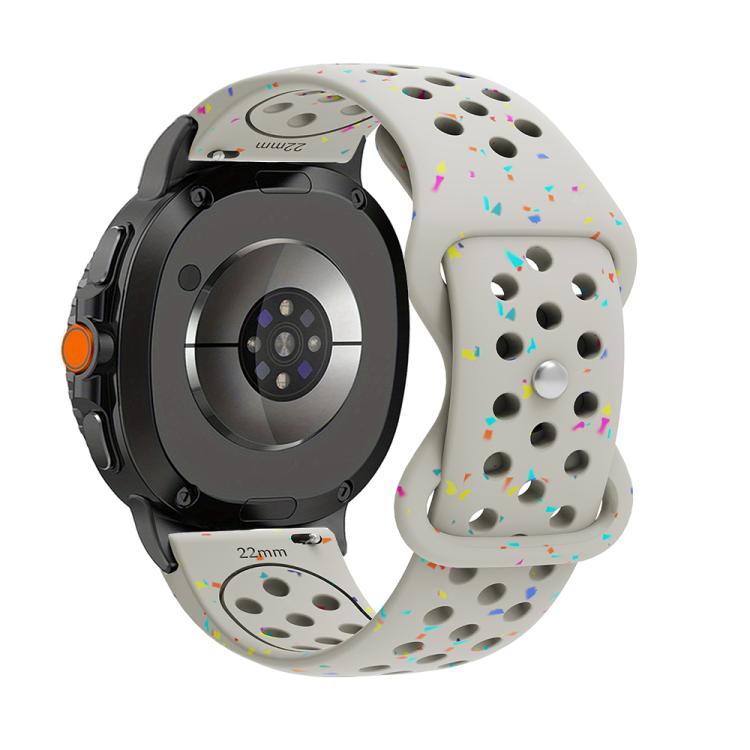 For Samsung Galaxy Watch8 / Watch8 Classic Eco-Friendly Granular Colorful Dots Silicone Watch Band