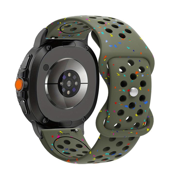 For Samsung Galaxy Watch8 / Watch8 Classic Eco-Friendly Granular Colorful Dots Silicone Watch Band