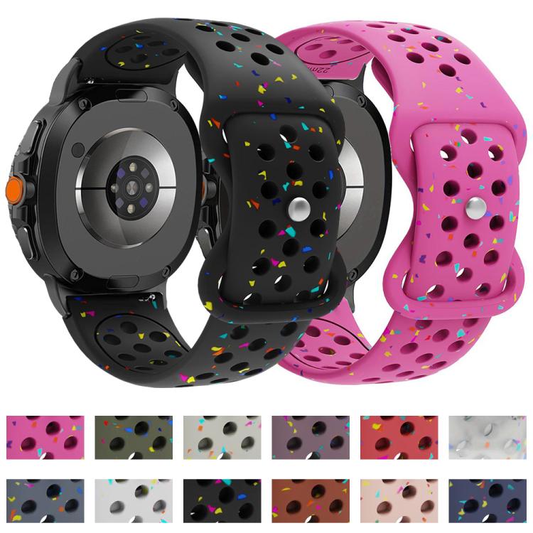 For Samsung Galaxy Watch8 / Watch8 Classic Eco-Friendly Granular Colorful Dots Silicone Watch Band