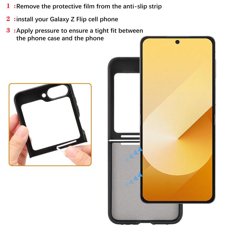 For Samsung Galaxy Z Flip7 FE / Flip6 Kalebol Strong Magnetic MagSafe 2-Fold Ring Magnetic Card Case Leather Side Sticker Phone Case